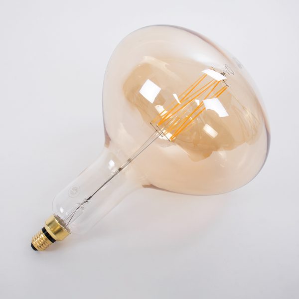 99027 Λάμπα LED Zig Long Filament E27 R280 BUTTERNUT Γλόμπος 6W 420lm 360° AC 220-240V IP20 Φ28 x Υ41cm Ultra Θερμό Λευκό 2200K με Μελί Γυαλί - Dimmable - 3 Years Warranty - Image 3