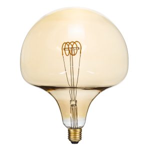 99028 Λάμπα LED Soft T Spiral Filament E27 BR200 MAROON Γλόμπος 6W 420lm 360° AC 220-240V IP20 Φ20 x Υ25.5cm Ultra Θερμό Λευκό 2200K με Μελί Γυαλί – Dimmable – 3 Years Warranty