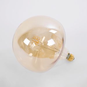 99028 Λάμπα LED Soft T Spiral Filament E27 BR200 MAROON Γλόμπος 6W 420lm 360° AC 220-240V IP20 Φ20 x Υ25.5cm Ultra Θερμό Λευκό 2200K με Μελί Γυαλί – Dimmable – 3 Years Warranty