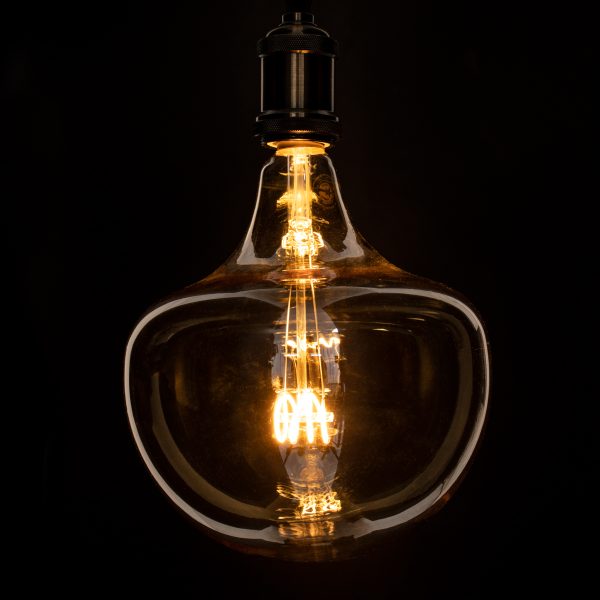 99028 Λάμπα LED Soft T Spiral Filament E27 BR200 MAROON Γλόμπος 6W 420lm 360° AC 220-240V IP20 Φ20 x Υ25.5cm Ultra Θερμό Λευκό 2200K με Μελί Γυαλί - Dimmable - 3 Years Warranty - Image 4