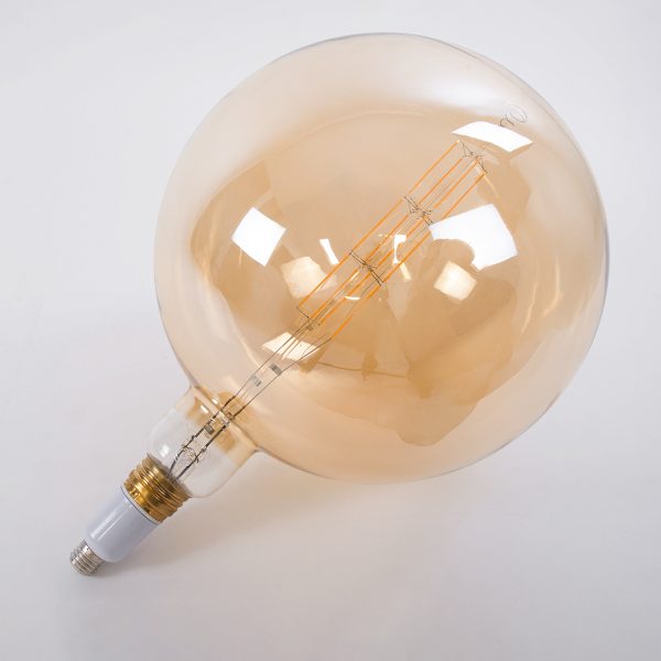 99030 Λάμπα LED Long Filament E27 G380 ORBITAL Γλόμπος 10W 800lm 360° AC 220-240V IP20 Φ38 x Υ55cm Ultra Θερμό Λευκό 2200K με Μελί Γυαλί - Dimmable - 3 Years Warranty - The Bigger Bulb in Greece - Image 3