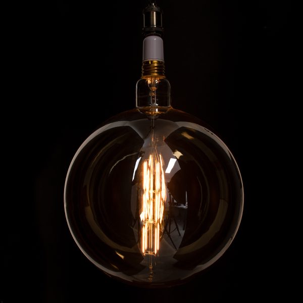 99030 Λάμπα LED Long Filament E27 G380 ORBITAL Γλόμπος 10W 800lm 360° AC 220-240V IP20 Φ38 x Υ55cm Ultra Θερμό Λευκό 2200K με Μελί Γυαλί - Dimmable - 3 Years Warranty - The Bigger Bulb in Greece - Image 4