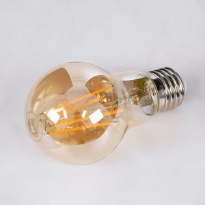 99037 LED Long Filament Bulb E27 A60 Globe 8W 720lm 360° AC 220-240V IP20 D6 x H10.5cm Ultra Θερμό Λευκό 2200K με Μελί Γυαλί – Dimmable – 3 Years Warranty