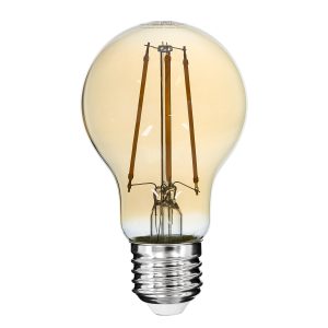 99038 Λάμπα LED Long Filament E27 A60 Γλόμπος 10W 900lm 360° AC 220-240V IP20 Φ6 x Υ10.5cm Ultra Θερμό Λευκό 2200K με Μελί Γυαλί – Dimmable – 3 Χρόνια Εγγύηση