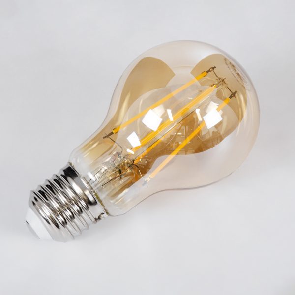 99038 Λάμπα LED Long Filament E27 A60 Γλόμπος 10W 900lm 360° AC 220-240V IP20 Φ6 x Υ10.5cm Ultra Θερμό Λευκό 2200K με Μελί Γυαλί - Dimmable - 3 Χρόνια Εγγύηση - Image 3