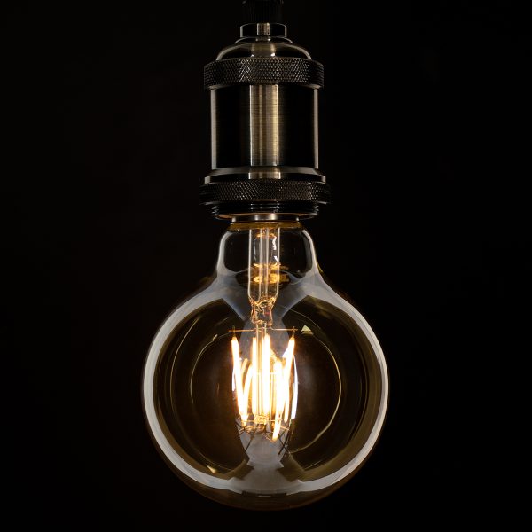 99039 LED Long Filament Bulb E27 G95 Globe 4W 350lm 360° AC 220-240V IP20 D9.5 x H13.5cm Ultra Θερμό Λευκό 2200K με Μελί Γυαλί - Dimmable - 3 Years Warranty - Image 4