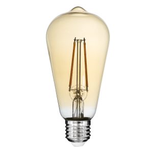 99046 Λάμπα LED Long Filament E27 ST64 Αχλάδι 8W 720lm 360° AC 220-240V IP20 Φ6.4 x Υ14cm Ultra Θερμό Λευκό 2200K με Μελί Γυαλί – Dimmable – 3 Years Warranty