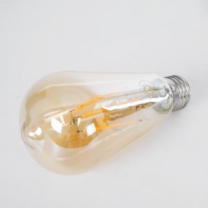 99047 Λάμπα LED Long Filament E27 ST64 Αχλάδι 10W 900lm 360° AC 220-240V IP20 Φ6.4 x Υ14cm  Ultra Θερμό Λευκό 2200K με Μελί Γυαλί Dimmable – 3 Χρόνια Εγγύηση