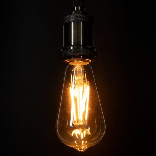 99047 Λάμπα LED Long Filament E27 ST64 Αχλάδι 10W 900lm 360° AC 220-240V IP20 Φ6.4 x Υ14cm  Ultra Θερμό Λευκό 2200K με Μελί Γυαλί Dimmable - 3 Χρόνια Εγγύηση - Image 4