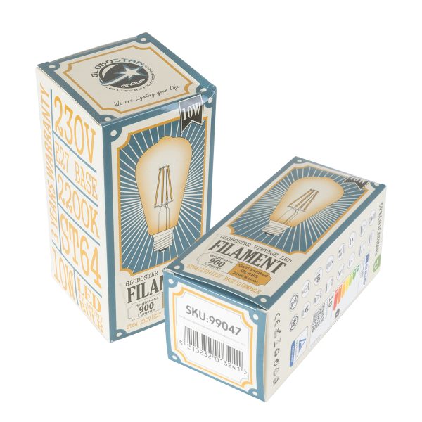99047 Λάμπα LED Long Filament E27 ST64 Αχλάδι 10W 900lm 360° AC 220-240V IP20 Φ6.4 x Υ14cm  Ultra Θερμό Λευκό 2200K με Μελί Γυαλί Dimmable - 3 Χρόνια Εγγύηση - Image 5