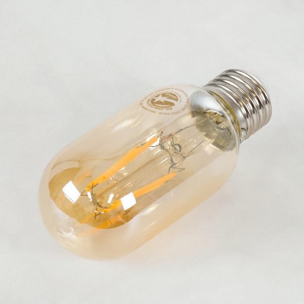 99048 Λάμπα LED Long Filament E27 T45 Σωλήνας 4W 350lm 360° AC 220-240V IP20 Φ4.5 x Υ11cm Ultra Θερμό Λευκό 2200K με Μελί Γυαλί - Dimmable - 3 Years Warranty - Image 2