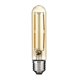 99049 Λάμπα LED Long Filament E27 T30 Σωλήνας 4W 350lm 360° AC 220-240V IP20 Φ3 x Υ13.5cm Ultra Θερμό Λευκό 2200K με Μελί Γυαλί – Dimmable – 3 Years Warranty