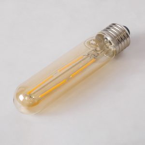 99049 Λάμπα LED Long Filament E27 T30 Σωλήνας 4W 350lm 360° AC 220-240V IP20 Φ3 x Υ13.5cm Ultra Θερμό Λευκό 2200K με Μελί Γυαλί – Dimmable – 3 Years Warranty