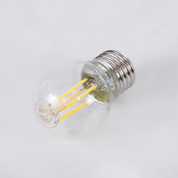 99052 Λάμπα LED Long Filament E27 G45 Γλομπάκι 6W 660lm 360° AC 220-240V IP20 Φ4.5 x Υ7.5cm Φυσικό Λευκό 4000K με Διάφανο Γυαλί - Dimmable - 3 Years Warranty - Image 2