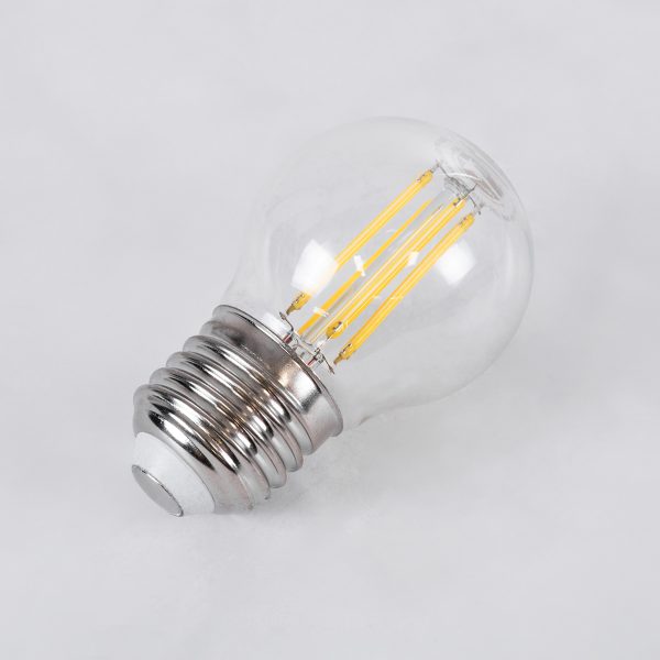 99052 Λάμπα LED Long Filament E27 G45 Γλομπάκι 6W 660lm 360° AC 220-240V IP20 Φ4.5 x Υ7.5cm Φυσικό Λευκό 4000K με Διάφανο Γυαλί - Dimmable - 3 Years Warranty - Image 3
