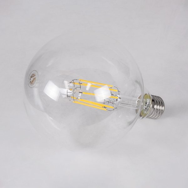 99055 Λάμπα LED Long Filament E27 G125 Γλόμπος 12W 1320lm 360° AC 220-240V IP20 Φ12.5 x Υ18cm Φυσικό Λευκό 4000K με Διάφανο Γυαλί - Dimmable - 3 Years Warranty - Image 2
