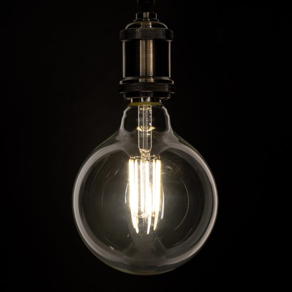 99055 Λάμπα LED Long Filament E27 G125 Γλόμπος 12W 1320lm 360° AC 220-240V IP20 Φ12.5 x Υ18cm Φυσικό Λευκό 4000K με Διάφανο Γυαλί - Dimmable - 3 Years Warranty - Image 4