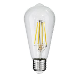 99056 Λάμπα LED Long Filament E27 ST64 Αχλάδι 10W 1100lm 360° AC 220-240V IP20 Φ6.4 x Υ14cm Φυσικό Λευκό 4000K με Διάφανο Γυαλί – Dimmable – 3 Years Warranty