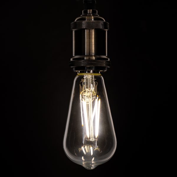 99056 Λάμπα LED Long Filament E27 ST64 Αχλάδι 10W 1100lm 360° AC 220-240V IP20 Φ6.4 x Υ14cm Φυσικό Λευκό 4000K με Διάφανο Γυαλί - Dimmable - 3 Years Warranty - Image 4