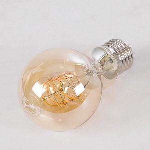 99059 Λάμπα LED Ultra Thin Soft S Spiral Filament E27 A60 Γλόμπος 4W 280lm 360° AC 220-240V IP20 Φ6 x Υ10.5cm Ultra Θερμό Λευκό 2200K με Μελί Γυαλί – Dimmable – 3 Years Warranty
