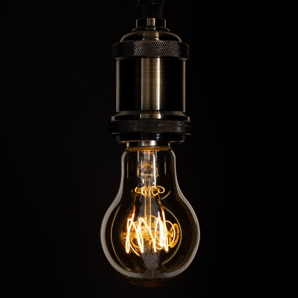 99059 Λάμπα LED Ultra Thin Soft S Spiral Filament E27 A60 Γλόμπος 4W 280lm 360° AC 220-240V IP20 Φ6 x Υ10.5cm Ultra Θερμό Λευκό 2200K με Μελί Γυαλί - Dimmable - 3 Years Warranty - Image 4