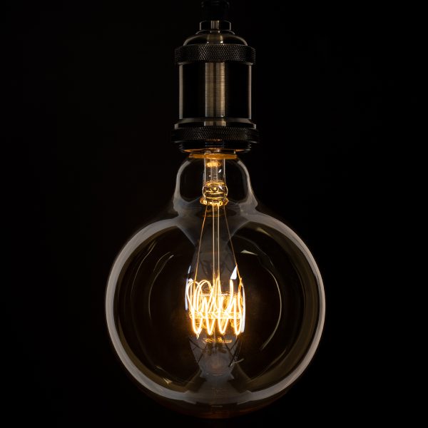 99081 Λάμπα LED Ultra Thin Soft S Spiral Filament E27 G125 Γλόμπος 4W 280lm 360° AC 220-240V IP20 Φ12.5 x Υ18cm Ultra Θερμό Λευκό 2200K με Μελί Γυαλί - Dimmable - 3 Years Warranty - Image 4