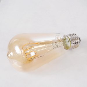 99082 Λάμπα LED Ultra Thin Soft S Spiral Filament E27 ST64 Αχλάδι 4W 280lm 360° AC 220-240V IP20 Φ6.4 x Υ14cm Ultra Θερμό Λευκό 2200K με Μελί Γυαλί – Dimmable – 3 Years Warranty