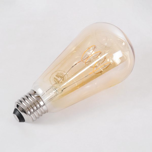 99082 Λάμπα LED Ultra Thin Soft S Spiral Filament E27 ST64 Αχλάδι 4W 280lm 360° AC 220-240V IP20 Φ6.4 x Υ14cm Ultra Θερμό Λευκό 2200K με Μελί Γυαλί - Dimmable - 3 Years Warranty - Image 3