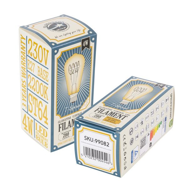 99082 Λάμπα LED Ultra Thin Soft S Spiral Filament E27 ST64 Αχλάδι 4W 280lm 360° AC 220-240V IP20 Φ6.4 x Υ14cm Ultra Θερμό Λευκό 2200K με Μελί Γυαλί - Dimmable - 3 Years Warranty - Image 5