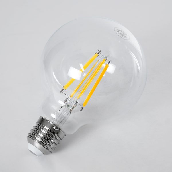 99084 Λάμπα LED Long Filament E27 G95 Γλόμπος 4W 840lm 360° AC 220-240V IP20 Φ9.5 x Υ13.8cm Θερμό Λευκό 2700K με Διάφανο Γυαλί - Pro Series 210lm/W - A Ενεργειακή Κλάση - 3 Χρόνια Εγγύηση - Image 3