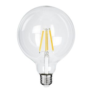 99085 Λάμπα LED Long Filament E27 G125 Γλόμπος 4W 840lm 360° AC 220-240V IP20 Φ12.5 x Υ13.8cm Θερμό Λευκό 2700K με Διάφανο Γυαλί – Pro Series 210lm/W – A Ενεργειακή Κλάση – 3 Χρόνια Εγγύηση
