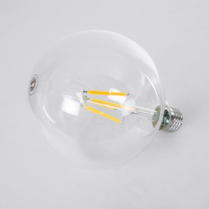 99085 Λάμπα LED Long Filament E27 G125 Γλόμπος 4W 840lm 360° AC 220-240V IP20 Φ12.5 x Υ13.8cm Θερμό Λευκό 2700K με Διάφανο Γυαλί – Pro Series 210lm/W – A Ενεργειακή Κλάση – 3 Χρόνια Εγγύηση