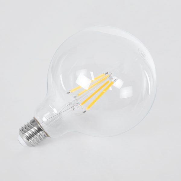 99085 Λάμπα LED Long Filament E27 G125 Γλόμπος 4W 840lm 360° AC 220-240V IP20 Φ12.5 x Υ13.8cm Θερμό Λευκό 2700K με Διάφανο Γυαλί - Pro Series 210lm/W - A Ενεργειακή Κλάση - 3 Χρόνια Εγγύηση - Image 3