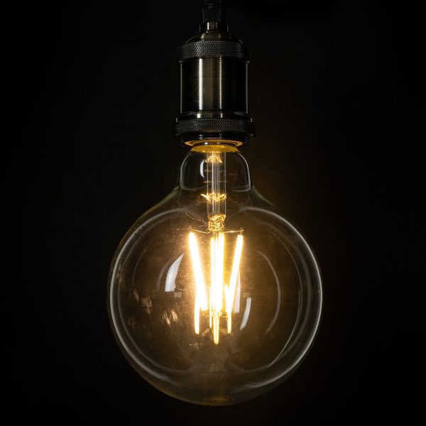 99085 Λάμπα LED Long Filament E27 G125 Γλόμπος 4W 840lm 360° AC 220-240V IP20 Φ12.5 x Υ13.8cm Θερμό Λευκό 2700K με Διάφανο Γυαλί - Pro Series 210lm/W - A Ενεργειακή Κλάση - 3 Χρόνια Εγγύηση - Image 4
