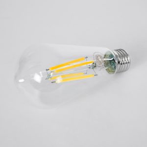 99086 Λάμπα LED Long Filament E27 ST64 Αχλάδι 4W 840lm 360° AC 220-240V IP20 Φ6.4 x Υ14.5cm Θερμό Λευκό 2700K με Διάφανο Γυαλί – Pro Series 210lm/W – A Ενεργειακή Κλάση – 3 Χρόνια Εγγύηση