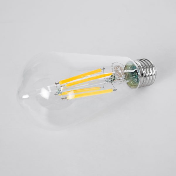 99086 Λάμπα LED Long Filament E27 ST64 Αχλάδι 4W 840lm 360° AC 220-240V IP20 Φ6.4 x Υ14.5cm Θερμό Λευκό 2700K με Διάφανο Γυαλί - Pro Series 210lm/W - A Ενεργειακή Κλάση - 3 Χρόνια Εγγύηση - Image 2