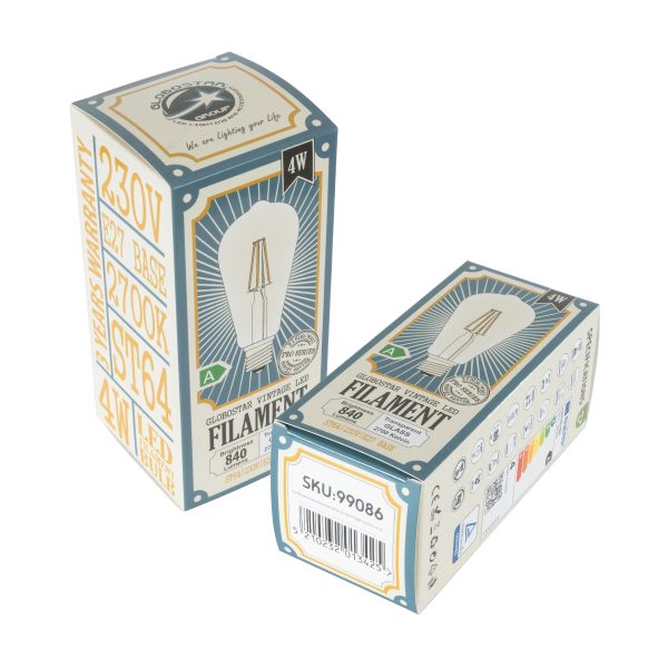 99086 Λάμπα LED Long Filament E27 ST64 Αχλάδι 4W 840lm 360° AC 220-240V IP20 Φ6.4 x Υ14.5cm Θερμό Λευκό 2700K με Διάφανο Γυαλί - Pro Series 210lm/W - A Ενεργειακή Κλάση - 3 Χρόνια Εγγύηση - Image 5