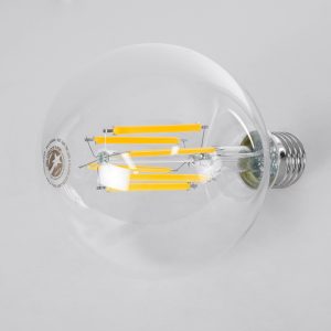 99088 Λάμπα LED Long Filament E27 G95 Γλόμπος 7W 1470lm 360° AC 220-240V IP20 Φ9.5 x Υ13.8cm Θερμό Λευκό 2700K με Διάφανο Γυαλί – Pro Series 210lm/W – A Ενεργειακή Κλάση – 3 Χρόνια Εγγύηση