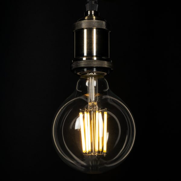 99088 Λάμπα LED Long Filament E27 G95 Γλόμπος 7W 1470lm 360° AC 220-240V IP20 Φ9.5 x Υ13.8cm Θερμό Λευκό 2700K με Διάφανο Γυαλί - Pro Series 210lm/W - A Ενεργειακή Κλάση - 3 Χρόνια Εγγύηση - Image 4