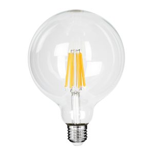 99089 Λάμπα LED Long Filament E27 G125 Γλόμπος 7W 1470lm 360° AC 220-240V IP20 Φ12.5 x Υ13.8cm Θερμό Λευκό 2700K με Διάφανο Γυαλί – Pro Series 210lm/W – A Ενεργειακή Κλάση – 3 Χρόνια Εγγύηση