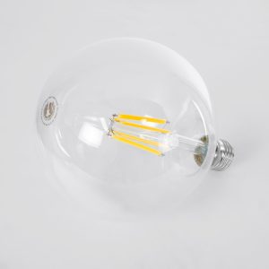 99089 Λάμπα LED Long Filament E27 G125 Γλόμπος 7W 1470lm 360° AC 220-240V IP20 Φ12.5 x Υ13.8cm Θερμό Λευκό 2700K με Διάφανο Γυαλί – Pro Series 210lm/W – A Ενεργειακή Κλάση – 3 Χρόνια Εγγύηση