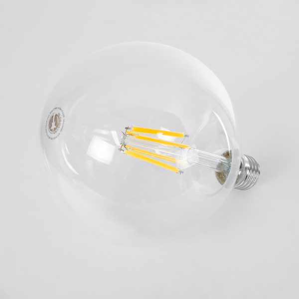99089 Λάμπα LED Long Filament E27 G125 Γλόμπος 7W 1470lm 360° AC 220-240V IP20 Φ12.5 x Υ13.8cm Θερμό Λευκό 2700K με Διάφανο Γυαλί - Pro Series 210lm/W - A Ενεργειακή Κλάση - 3 Χρόνια Εγγύηση - Image 2