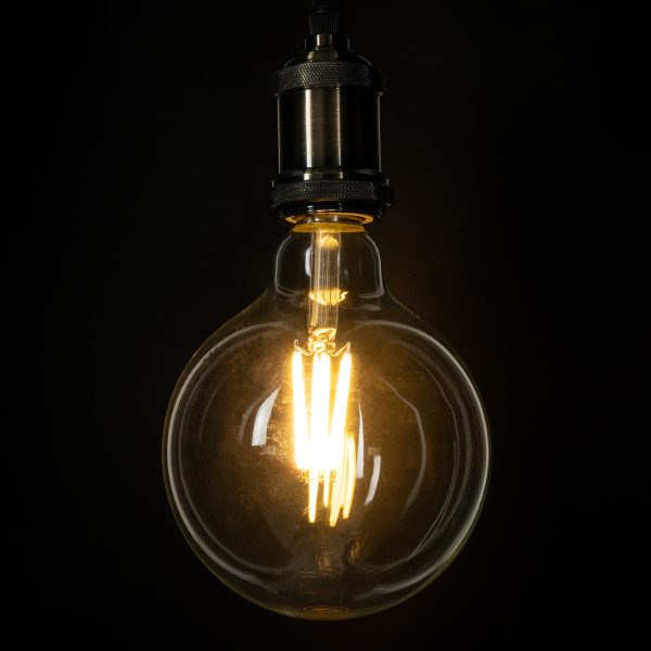 99089 Λάμπα LED Long Filament E27 G125 Γλόμπος 7W 1470lm 360° AC 220-240V IP20 Φ12.5 x Υ13.8cm Θερμό Λευκό 2700K με Διάφανο Γυαλί - Pro Series 210lm/W - A Ενεργειακή Κλάση - 3 Χρόνια Εγγύηση - Image 4