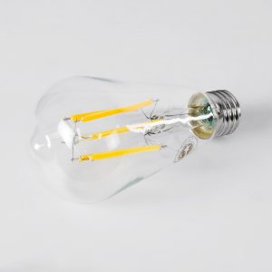 99090 Λάμπα LED Long Filament E27 ST64 Αχλάδι 7W 1470lm 360° AC 220-240V IP20 Φ6.4 x Υ14.5cm Θερμό Λευκό 2700K με Διάφανο Γυαλί – Pro Series 210lm/W – A Ενεργειακή Κλάση – 3 Χρόνια Εγγύηση