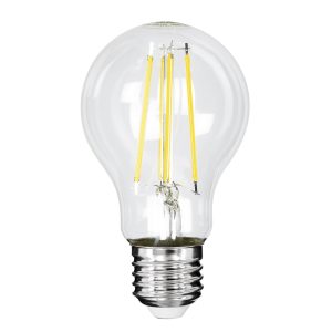 99091 Λάμπα LED Long Filament E27 A60 Γλόμπος 4W 840lm 360° AC 220-240V IP20 Φ6 x Υ11cm Φυσικό Λευκό 4000K με Διάφανο Γυαλί – Pro Series 210lm/W – A Ενεργειακή Κλάση – 3 Χρόνια Εγγύηση