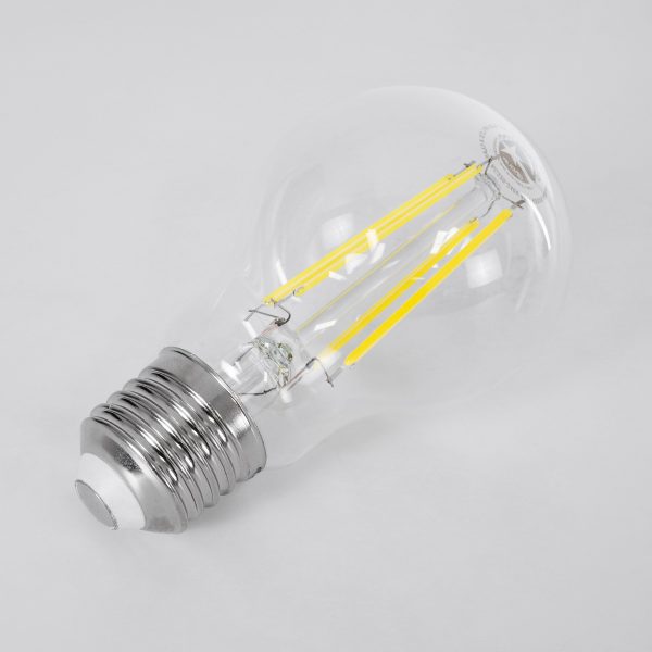 99091 Λάμπα LED Long Filament E27 A60 Γλόμπος 4W 840lm 360° AC 220-240V IP20 Φ6 x Υ11cm Φυσικό Λευκό 4000K με Διάφανο Γυαλί - Pro Series 210lm/W - A Ενεργειακή Κλάση - 3 Χρόνια Εγγύηση - Image 3
