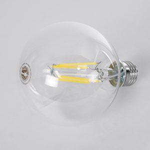 99092 Λάμπα LED Long Filament E27 G95 Γλόμπος 4W 840lm 360° AC 220-240V IP20 Φ9.5 x Υ13.8cm Φυσικό Λευκό 4000K με Διάφανο Γυαλί – Pro Series 210lm/W – A Ενεργειακή Κλάση – 3 Χρόνια Εγγύηση