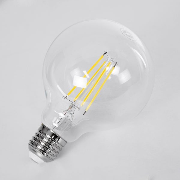 99092 Λάμπα LED Long Filament E27 G95 Γλόμπος 4W 840lm 360° AC 220-240V IP20 Φ9.5 x Υ13.8cm Φυσικό Λευκό 4000K με Διάφανο Γυαλί - Pro Series 210lm/W - A Ενεργειακή Κλάση - 3 Χρόνια Εγγύηση - Image 3