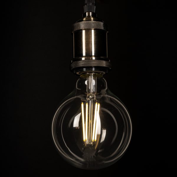 99092 Λάμπα LED Long Filament E27 G95 Γλόμπος 4W 840lm 360° AC 220-240V IP20 Φ9.5 x Υ13.8cm Φυσικό Λευκό 4000K με Διάφανο Γυαλί - Pro Series 210lm/W - A Ενεργειακή Κλάση - 3 Χρόνια Εγγύηση - Image 4