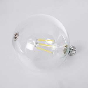 99093 Λάμπα LED Long Filament E27 G125 Γλόμπος 4W 840lm 360° AC 220-240V IP20 Φ12.5 x Υ13.8cm Φυσικό Λευκό 4000K με Διάφανο Γυαλί – Pro Series 210lm/W – A Ενεργειακή Κλάση – 3 Χρόνια Εγγύηση